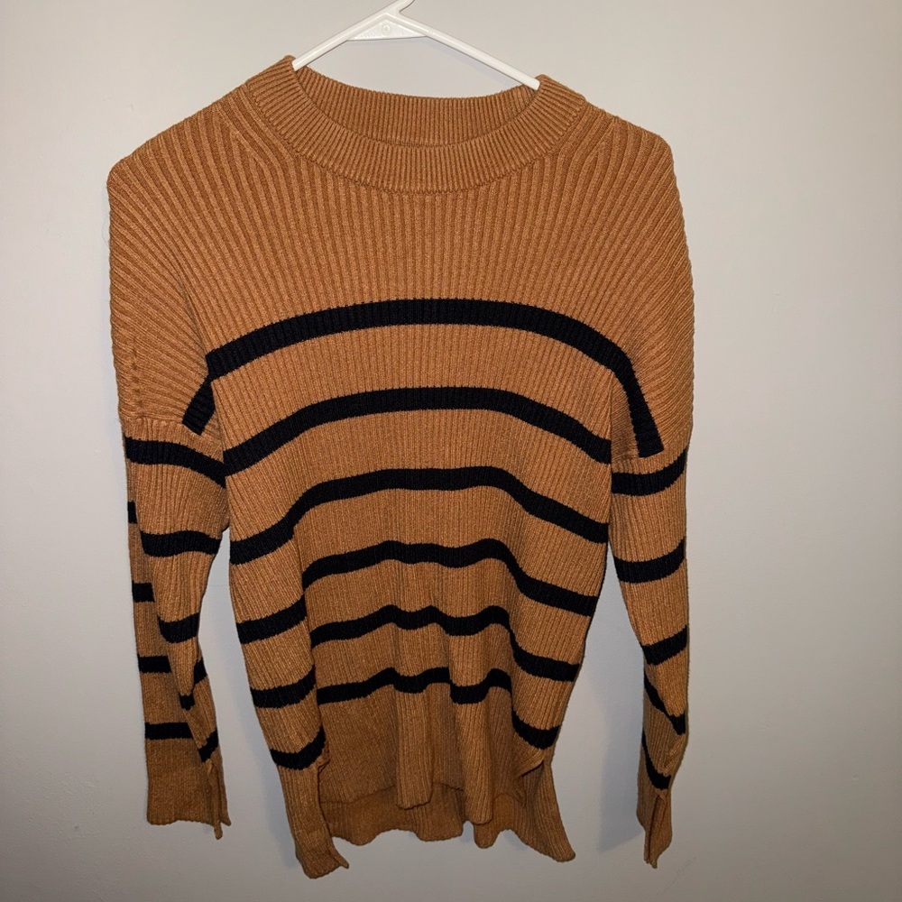 Abercrombie Striped Brown and Black Women's Sweater